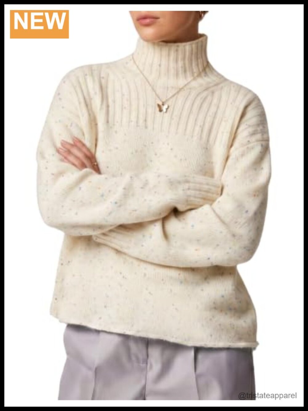 Chunky Knit Women's Rollneck Pullover Sweater Oversized Long Sleeve